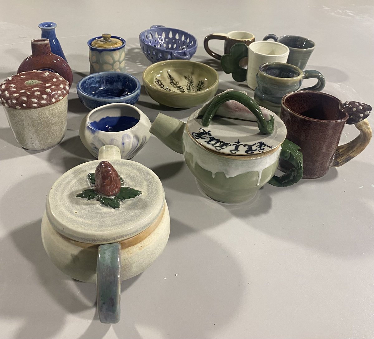 ceramic stuff i made so far 🫖🍵