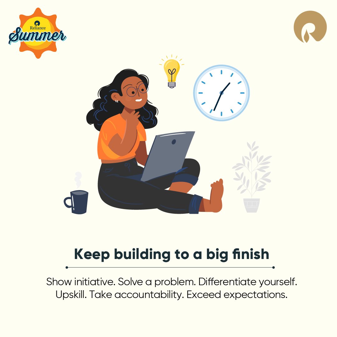 RILCampus's tweet photo. Be the star in your own team by following these tips and making an impact during your internship.
#Reliance #RILWayOfLife #RelianceSummer22 #SummerInternshipAtRIL #RILSummers #Summerinterns #Internship #Summer #Interns #WorkLife #Work https://t.co/zkYnhjtjtM