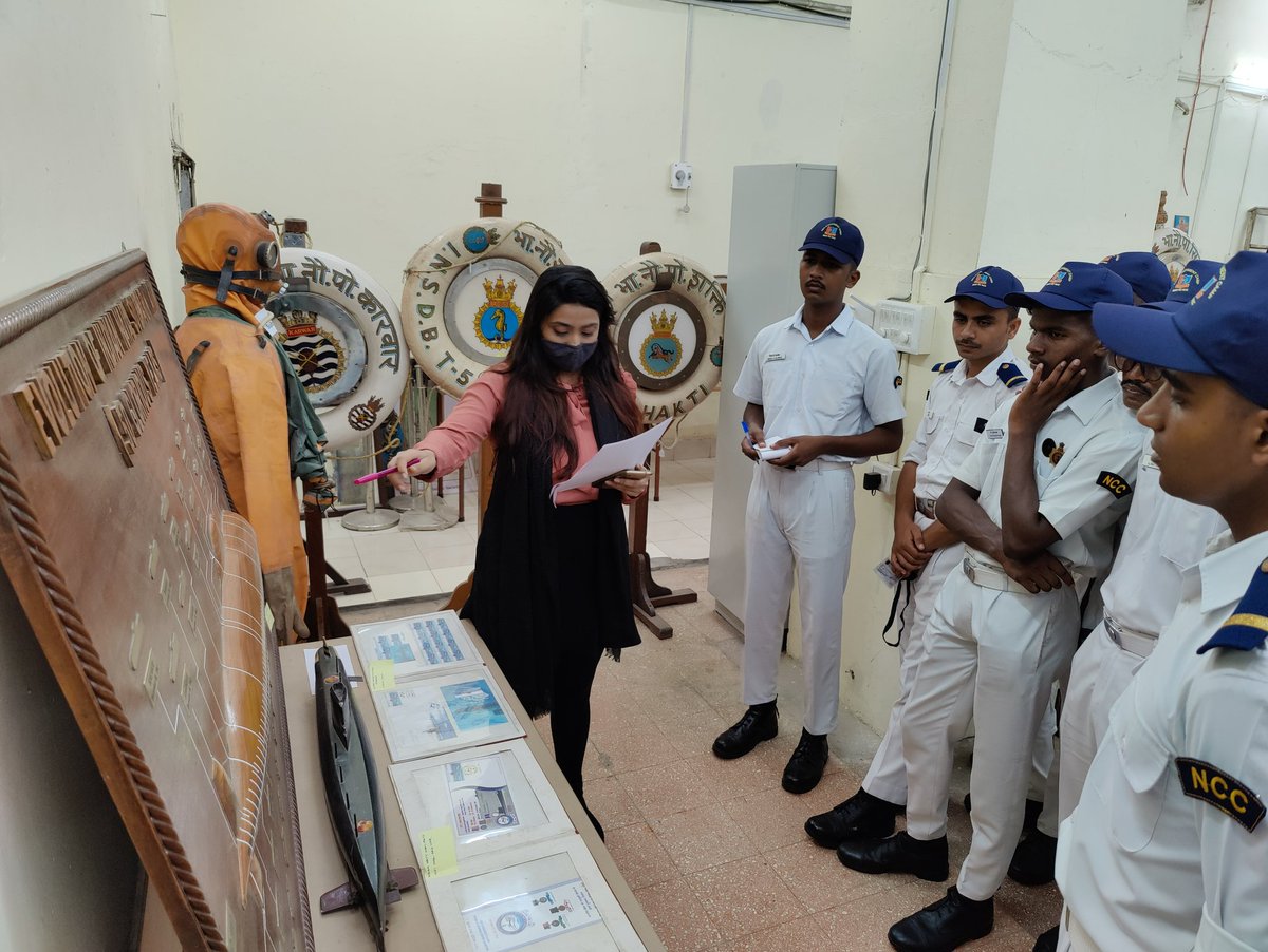 @MHSofIndia given guide tour to 120 NCC cadets @HQ_DG_NCC @NCC_alumni_assn #IndianNavy  @indiannavy #IndianNavalHistory #maritimeheritage #museumarchive #NCCIndia