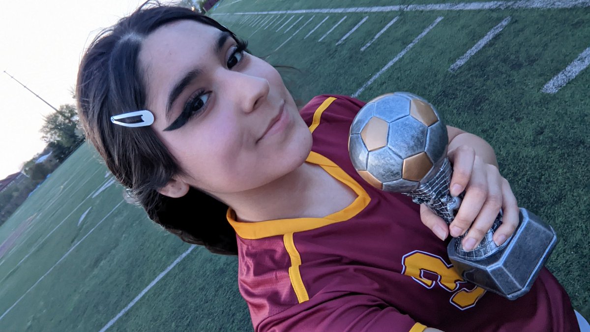 SolorioSoccer's tweet photo. On #SeniorNight Denise demonstrated the commitment and energy that we needed while they were injured for most of the season. Their intensity helped ensure a tie against Washington against the win.  #SolorioFamily https://t.co/X07kjPGkNs