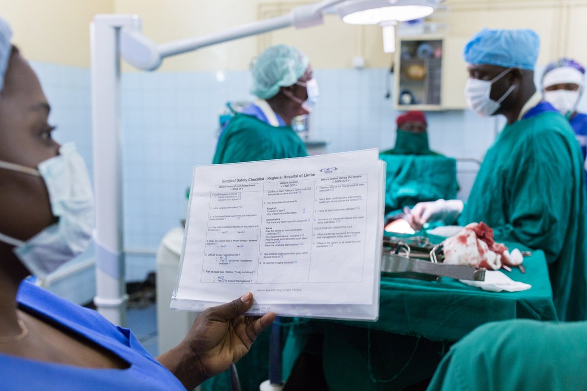 MercyShips's tweet photo. A Mercy Ships Medical Capacity Building team is teaching the @WHO #SafeSurgeryChecklist training at local hospitals in Senegal. This method has been shown to reduce complications and mortality by more than 30%. #TogetherWithAfrica https://t.co/Jq04Zr9uYZ https://t.co/5zh9e4WtB2