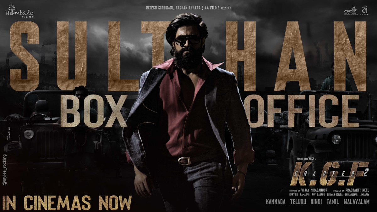 kannadigacentre's tweet photo. #KGFChapter2 25 Days Box Office Collection..

Karnataka : ₹ 180Cr
North India : ₹ 485Cr
Andhra &amp; Nizam : ₹ 135Cr
Tamilnadu : ₹ 115Cr
Kerala : ₹ 65Cr
Overseas : ₹ 190Cr

Total WorldWide Gross : ₹ 1170 Cr
B-L-O-C-K-M-O-N-S-T-E-R 💥💥 https://t.co/MbEWGeDYyF