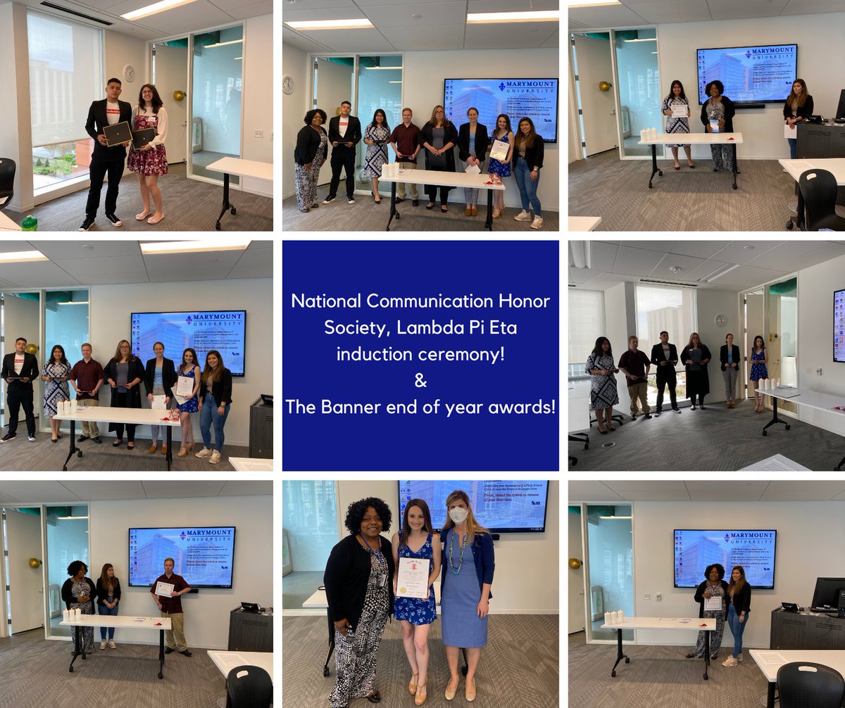 The Communication Program hosted its annual end-of-year celebration for students on Friday, April 22nd. The event included the Induction Ceremony for Marymount's chapter of the National Communication Honor Society, Lambda Pi Eta, and The Banner Awards!