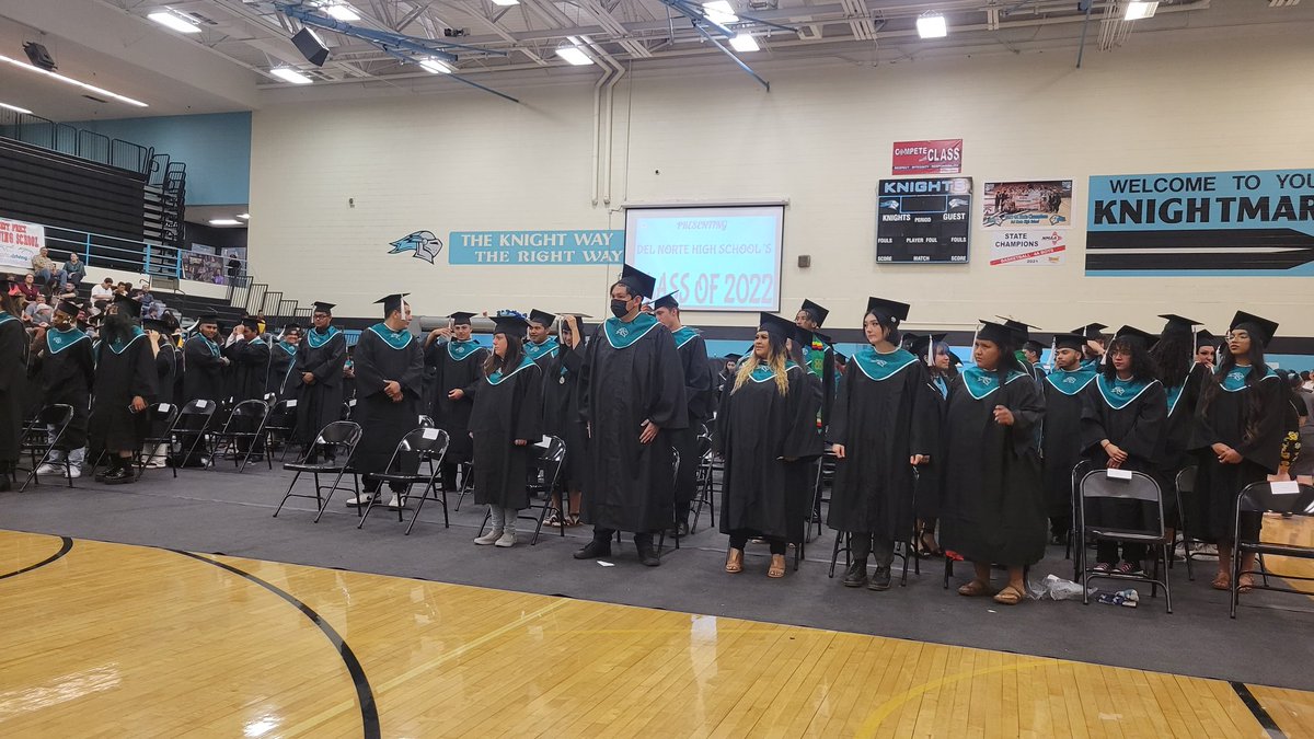 Del Norte class of 2022 Honors Assembly. We handed 7 scholarships tonight. Congrats to the winners. #KnightPride #GoKnights