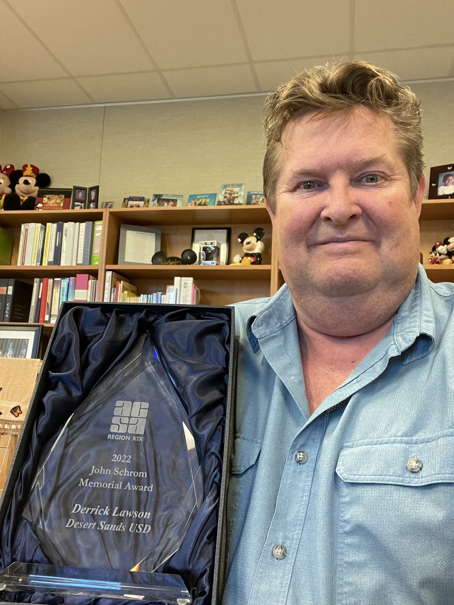 Thank you <a href="/ACSARegionXIX/">ACSA Region XIX</a>  for the tremendous honor as the Recipient of the 2022 John Schrom Memorial award. It is an honor to serve the region and my fellow educators.