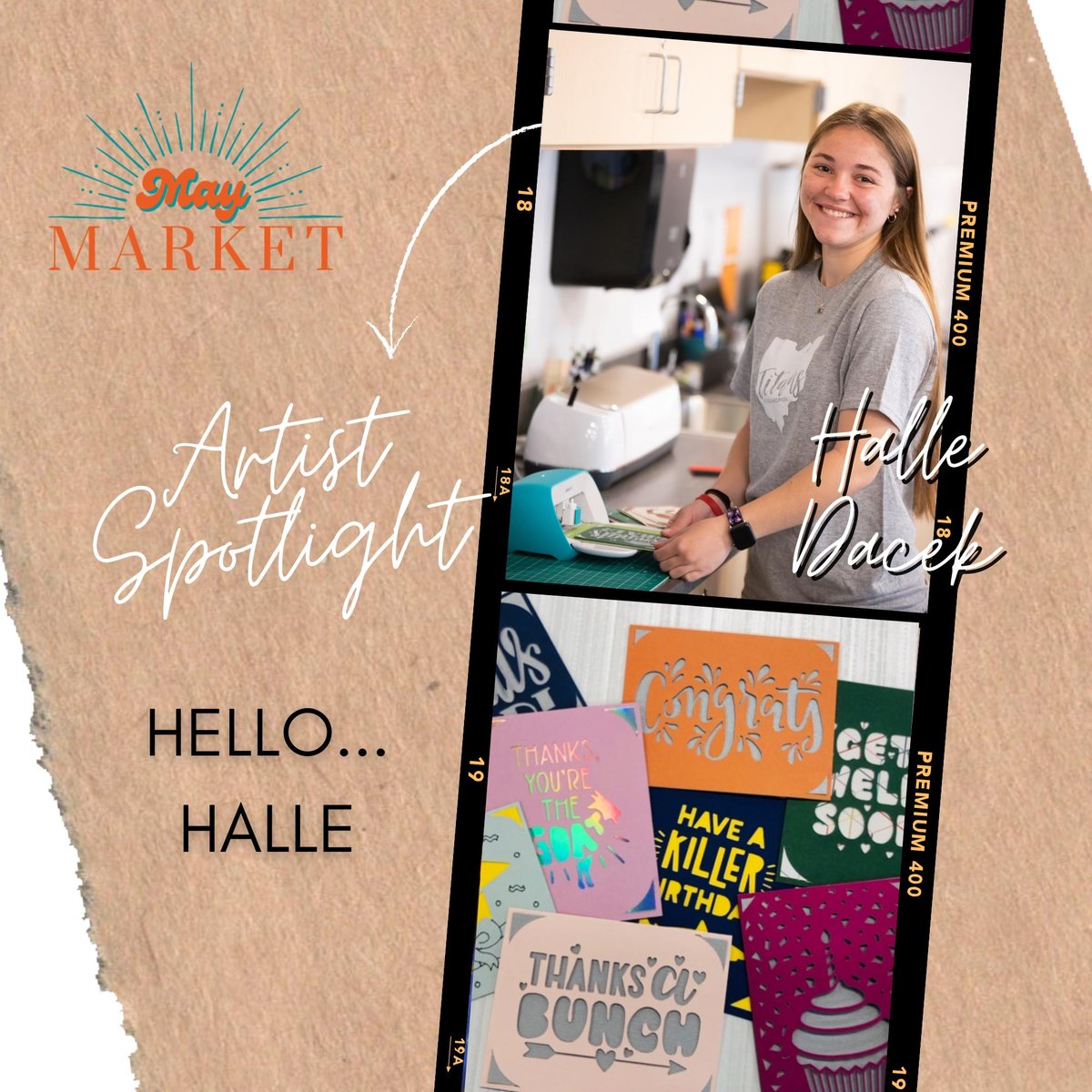 PolarisSignPro's tweet photo. Last spotlight of the evening is on Halle Dacek. Grab some greeting cards from Hello....Halle at the May Market on Saturday! @polariscareercenter @bmhstitans @bereacsd @youngeinstitute #MayMarket #studententrepreneurs @BCSDWheeler @m_smithberger https://t.co/OJxBNmBLYt