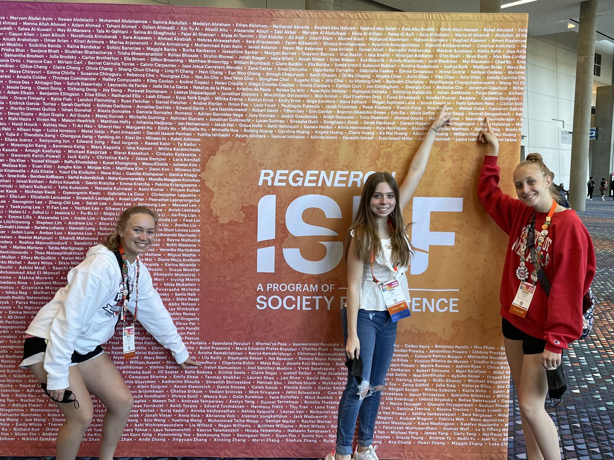 NebraskaFair's tweet photo. Our finalists from USNE01 are checked in and ready to present their projects! Congrats Gabi, Hannah, Irelyn, and Jenna! #regeneronisef! https://t.co/Zzn9UJ6ftn