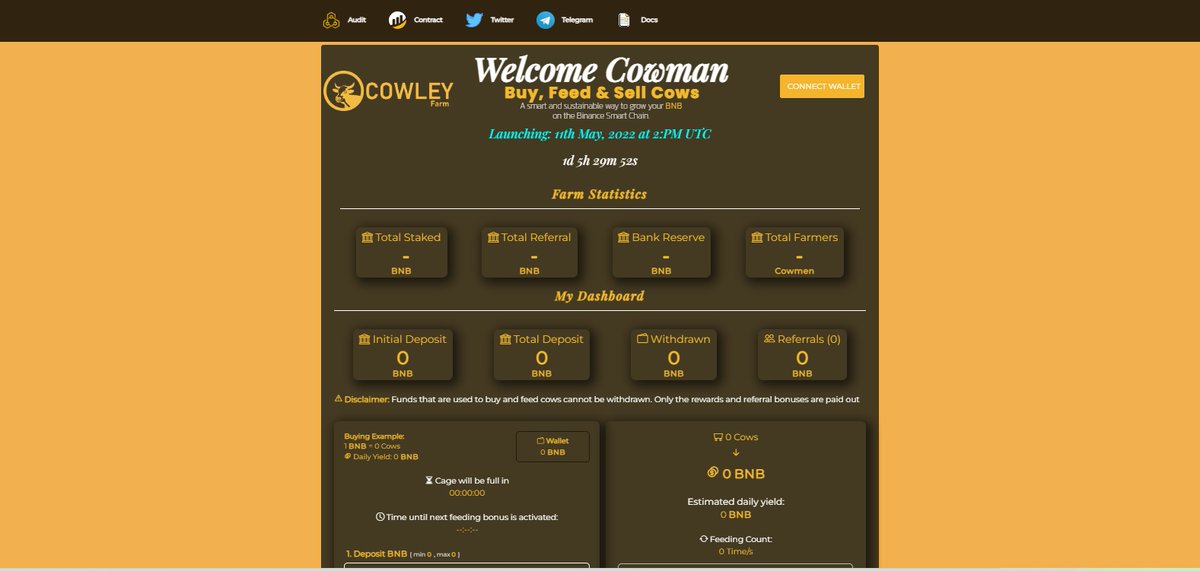 🅽🅴🆆 🆄🅿🅲🅾🅼🅸🅽🅶 - #CowleyFarm  🐄🥛🧀

🐄 Earn up to: 10% a Day
🐄 Dev Fee: 10%
🐄 #BakedBeans Fork
🐄 Launch in less then 2 days

cowleyfarm.io
