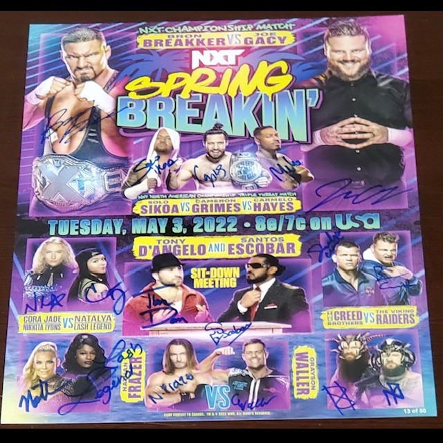 WWEAuctions's tweet photo. It must be Monday! Here is a sneak peek of some new items coming to @WWEAuctions this month. @WWENXT @WWEAsuka @RondaRousey @RandyOrton #WWERaw #WWEAuction #WWEAuctions 

@WWENXT Fight Cards will be live tomorrow night at 8pm ET https://t.co/vuTaEhHJoY