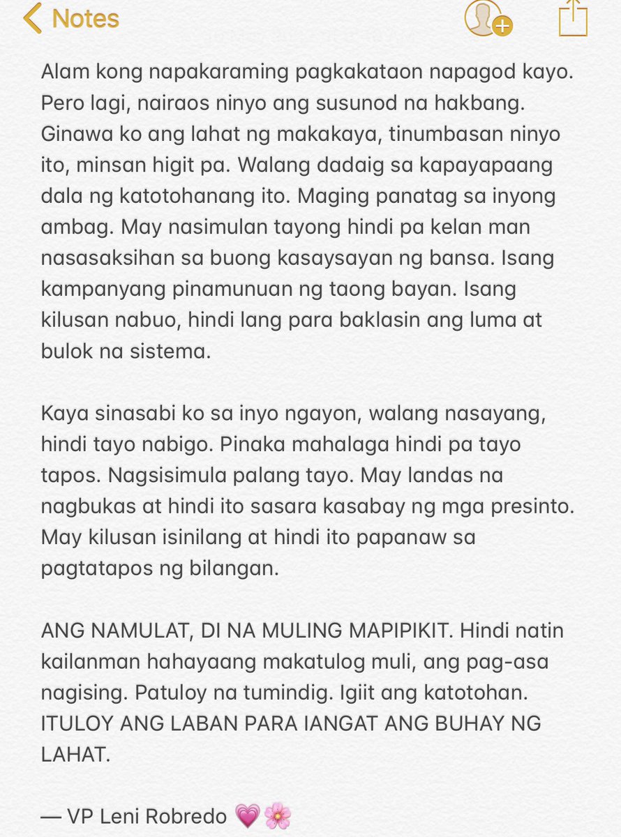 comforting words from vp @lenirobredo 😭💗
#LeniRobredoForPresident