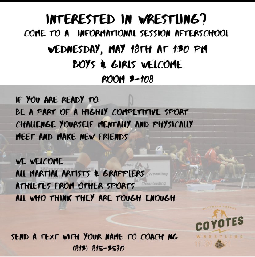 Info session coming up!!