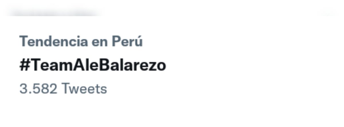 Ale_balarezo1's tweet photo. SOMOS TENDENCIA EN PERÚ
#TeamAleBalarezo https://t.co/Ty2snRieir