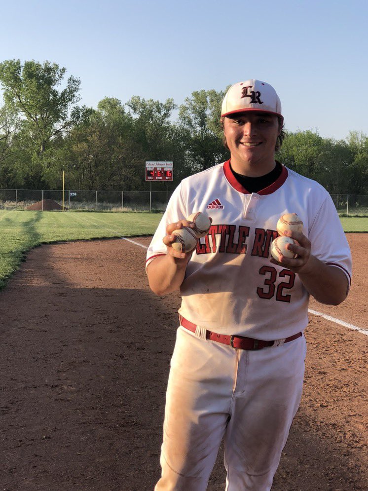 Kaden Schafer of Little River had four home runs and 15 RBI in their double header wins against Ell-Saline tonight- 22-5 and 16-4.
#sportsinkansas