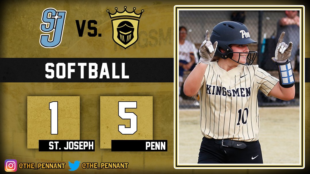 SOFTBALL: Penn 5, St. Joseph 1. Kingsmen beat No. 1-ranked (3-A) St. Joseph in <a href="/NIC_athletics/">NIC athletics</a> showdown.

RBI leaders: Kiley Hinton 2, Camille Biever 2.

3B: Abby Widmar, Camile Biever.

2B: Kiley Hinton.