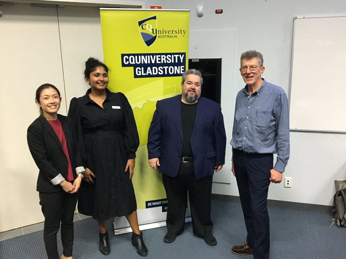 WOSQld's tweet photo. In April #FlyingScientist Prof. Ian Frazer, Caroline Frazer, YSA Dr. Soi Law, and #WoS program officer Dr. Sachini Fonseka traveled from Gladstone to Emerald to promote #STEM in rural and regional Queensland. Read the full story: https://t.co/YH9xtsOY2Y #science #flyingscientists https://t.co/7CZ7bPfk4L