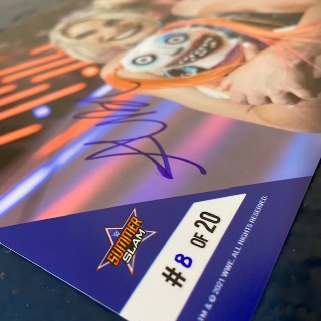 WWEAuctions's tweet photo. Welcome back @AlexaBliss_WWE! These limited edition @SummerSlam  8×10 photos are coming to @WWEAuctions later this month. #WWERaw https://t.co/KHuoPdBiPL