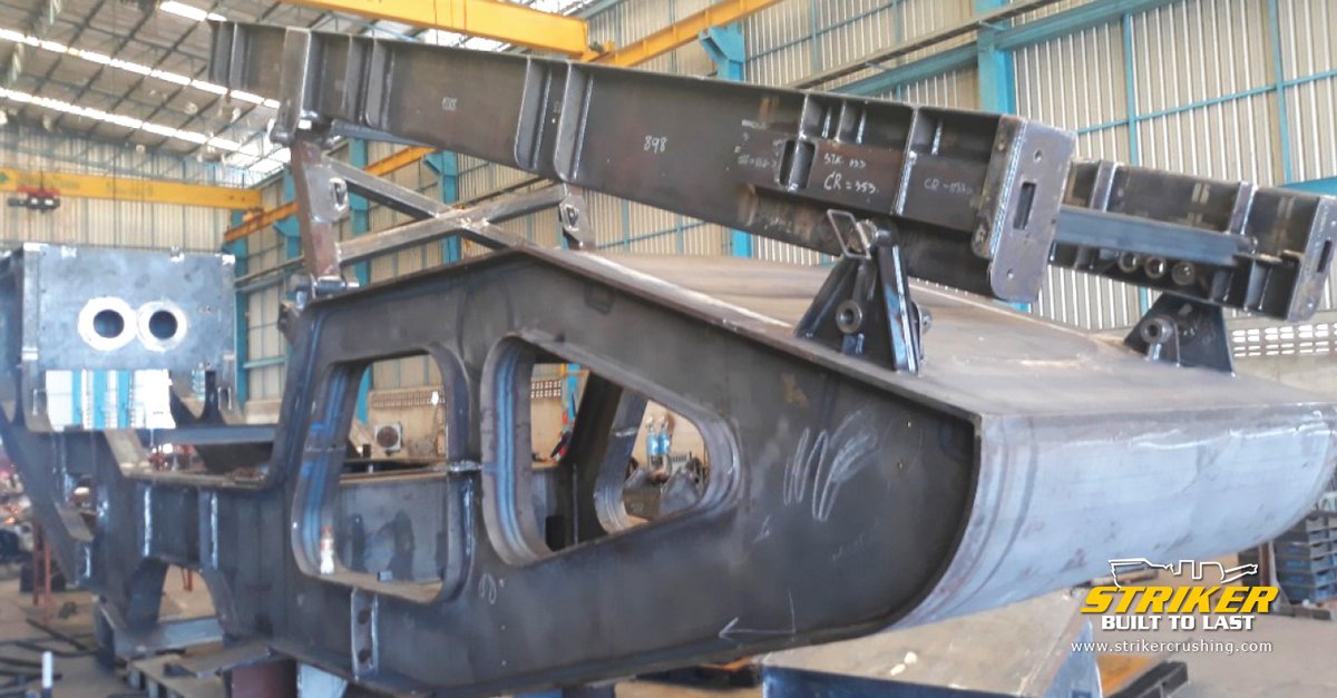 strikercrushing's tweet photo. All Striker equipment has 2 stages of test assembly. One during fab and one before final paint is applied. This is done to ensure the customised features that our clients have ordered are matched exactly to the machine.

#testing #customise #design #assembly #crusher #striker https://t.co/IRIjS5NG18