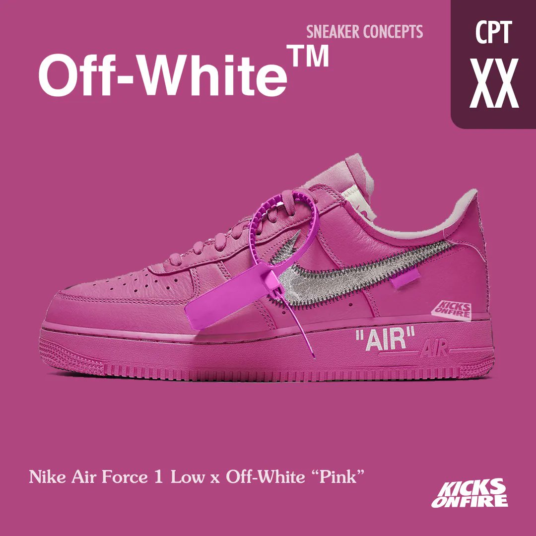KicksOnFire on X: SNEAKER CONCEPTS: Nike Air Force 1 Low x Off-White “Pink”  💕  / X