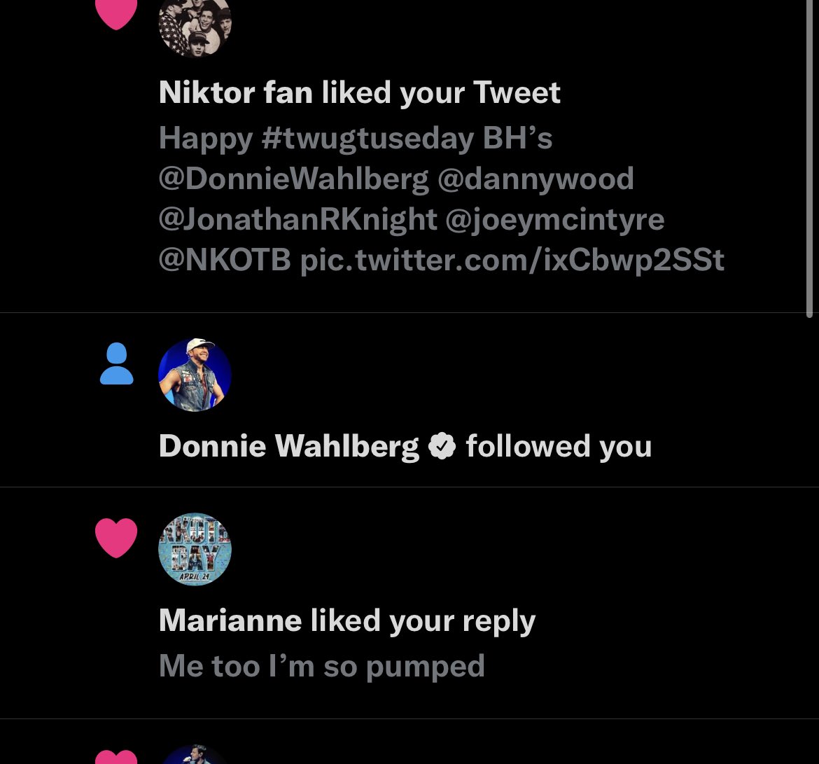 itscharly07's tweet photo. Ooooh shit @DonnieWahlberg followed me!!! ๐๐ฅบโพ๏ธ๐ซโฅ๏ธ๐ค thank you Donnie you have no clue how much this means to me โค๏ธ #donniegirl #bhluv #spreadloveandlovewillspread https://t.co/AB0d36bEaz