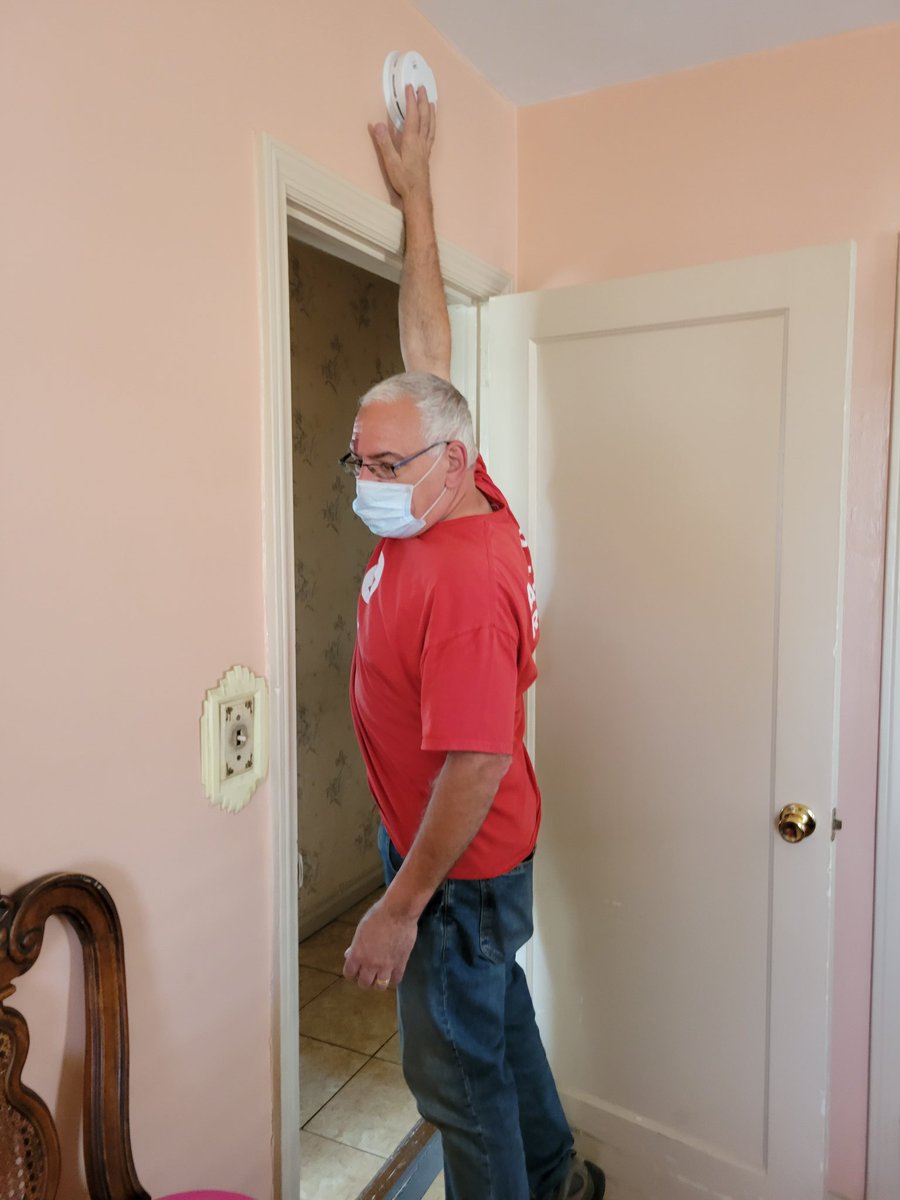 Meet Vicenza who is 108 years young! "I'm so happy" she said after we finished installing a smoke alarm and bedshaker alarm in her bedroom! Taking care of our elderly residents was a great way to celebrate #WorldRedCrossDay2022! #behumankind #endhomefires
