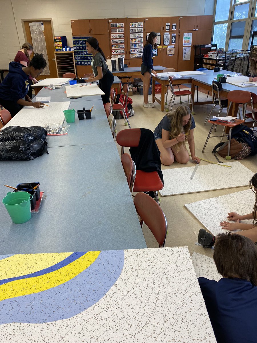 FTSD_Anderson's tweet photo. 8th Grade Leave Your Legacy ceiling tiles are in full swing! Huge shoutout to Riverfront’s PTO for putting this all together!! https://t.co/ZX8uCx7YKp