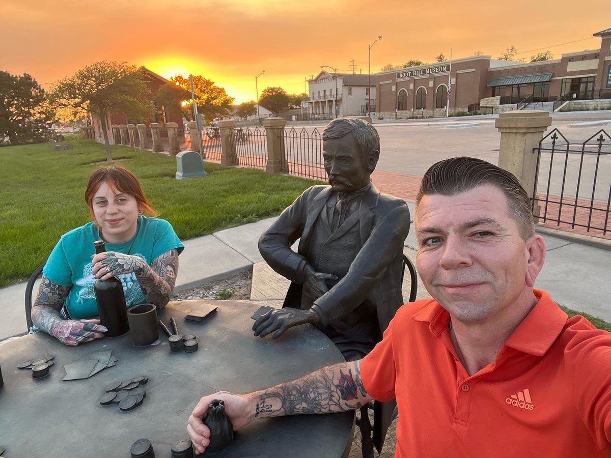 DaveTedder's tweet photo. Lauren and I have been having a blast out in Kansas selling art and doing research for the @ukiyold_west project. I will try to upload some of reference I’ve collected to that page soon.  #ukiyoldwest #dodgecity #wichita #abilene https://t.co/pec8pV3UWH