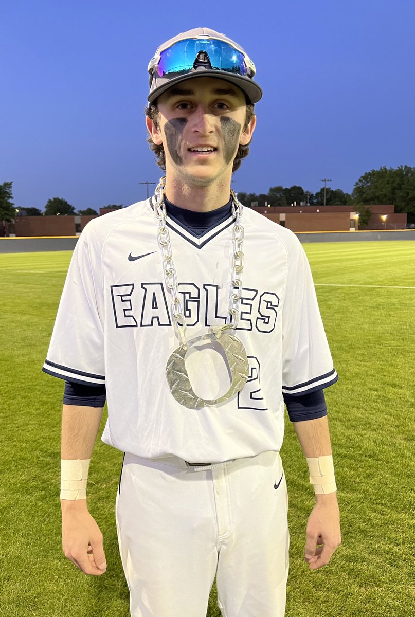 Eagles <a href="/MattHollar2/">Matt Hollar</a> receives the “O Chain” this evening. Hollar was 2-4 2B 3RBI.