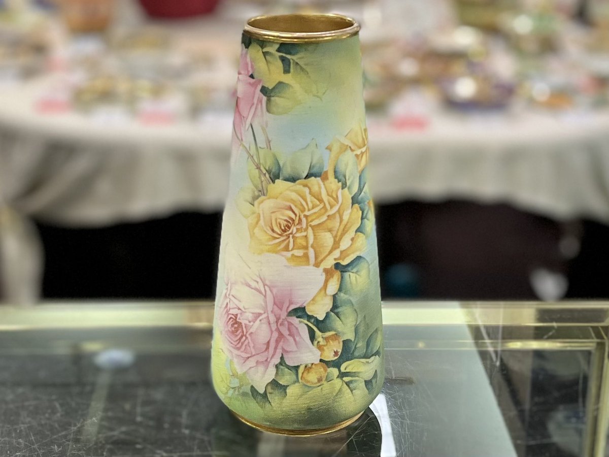 セット送料無料 オールドノリタケ 薔薇の飾り花瓶