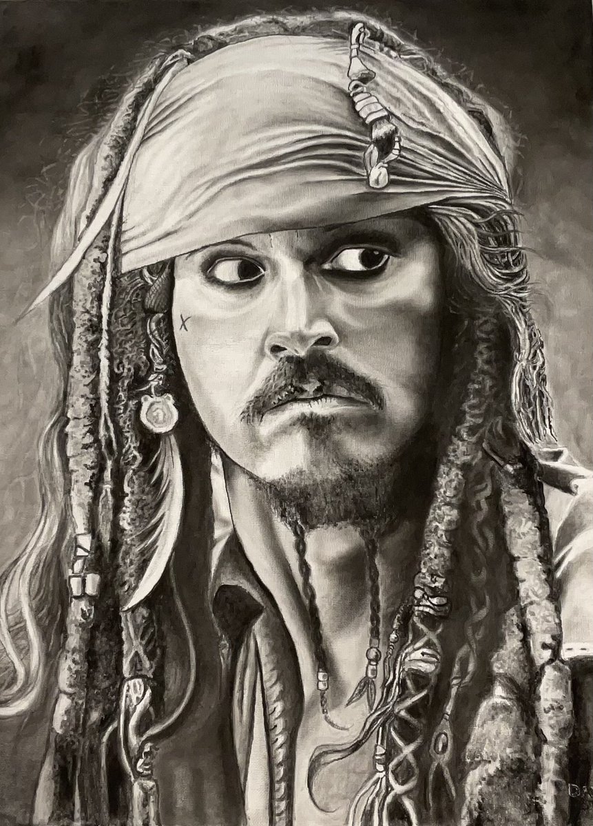 #TeamJohnnyDepp 
Painting by David Stuvel