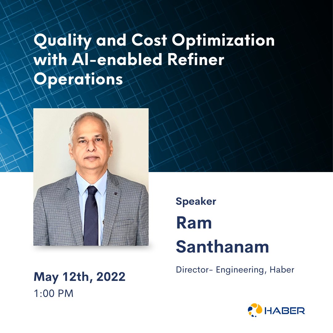 HABER_TECH's tweet photo. Want to know how can AI drive the quality and cost of your refiner operations? Hear what our industry expert, Ram Santhanam, has to say about it. Presenting soon at Paperex. Don't miss out!
#haber #paperex #pulpandpaper #AI #Automation #ML #effciency https://t.co/wA5n9W5d5U