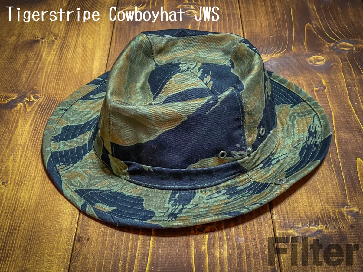 nyoro19's tweet photo. Tigerstripe Bushhat &amp; Cowboyhat

JWSタイガーなハットはアウトドアで威力を発揮します。
���りにキャンプにミリタリー以外でも良い感じです。

NAM戦マニアが本気で作ったハットです。
価値のわかる方へ、。

既にFilter BASE店へアップしております。

#Tigerstripe 
#Bushhat
#Cowboyhat
#JWS
#NAM https://t.co/spq8PUSONm