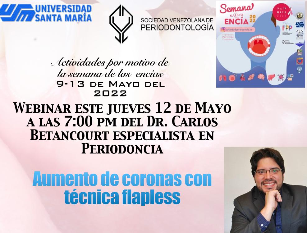 svperiodoncia's tweet photo. En la celebración de la Semana de la Salud de la Encía la @usm_vzla nos trae un ciclo de conferencias con @carolinitamunoz la Dra. Mariana Garcia. @haroldec @cbetancourtod #Encia #Salud #Odontologia https://t.co/M43BPYXx8T