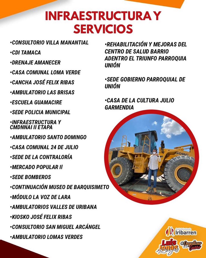 Jornada histórica en nuestro municipio #Iribarren. Se inicia ofensiva en 5 áreas solicitadas por nuestro pueblo con una inversión superior a los 11 millones 500 mil BsD. Nosotros seguimos trabajando sin descanso #JuntosVamosPorMás 1/2