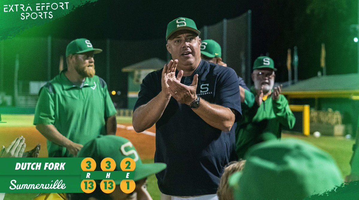 SummervilleBase's tweet photo. Wave win! Your Summerville Green Wave grabs the District 8 crown! 

Back in action Thursday night when we host Berkeley! https://t.co/p6tguBNyUc