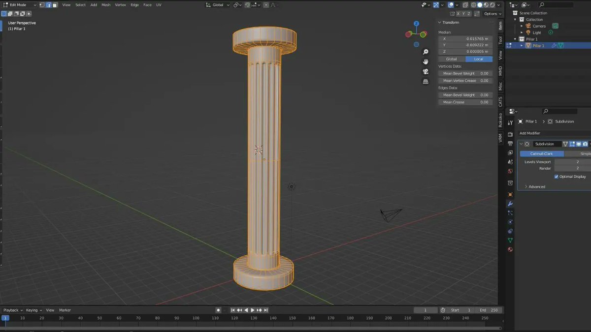 RabidDoh's tweet photo. Some BTS. Returned to Blender Guru's Donut tutorial, but now used Geometry Nodes for the Sprinkles. Also used a CGMatter tutorial to design and rig the Googly Eyes.

The meshes for the Pillars and Room were 3d Designed by me https://t.co/vt9tlxbWY8