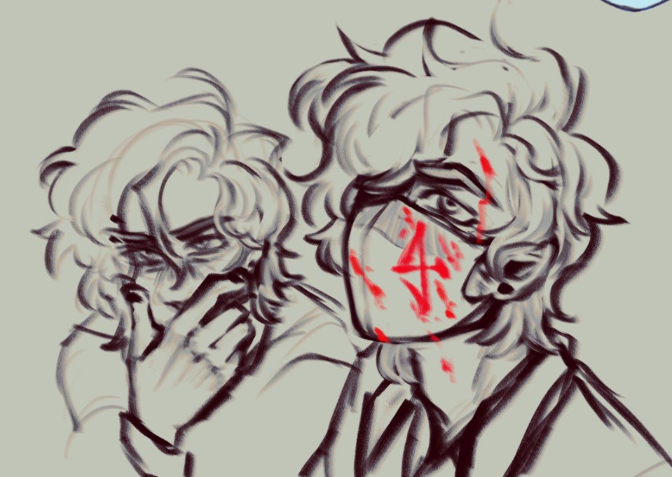omelettecandy's tweet photo. sorry its been mainly doodles recently but thats cuz im workin my ass off on other stuff 
for now enjoy my fucking around with csp brushes mwah 
#generationlossfanart #ranboo https://t.co/fNpuK4M1ZS