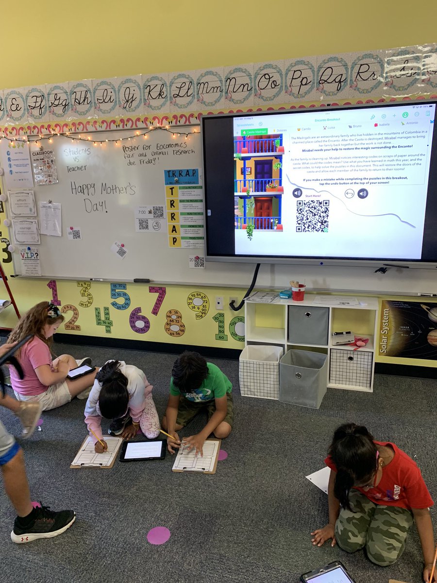MrsFreeman3rd's tweet photo. Thank you @MrsMeganKozar and @ctinch123 for such a fun Encanto math review!!! 3A loved it❤️✨ @DCEtrailblazers https://t.co/CXXkiqrBIZ