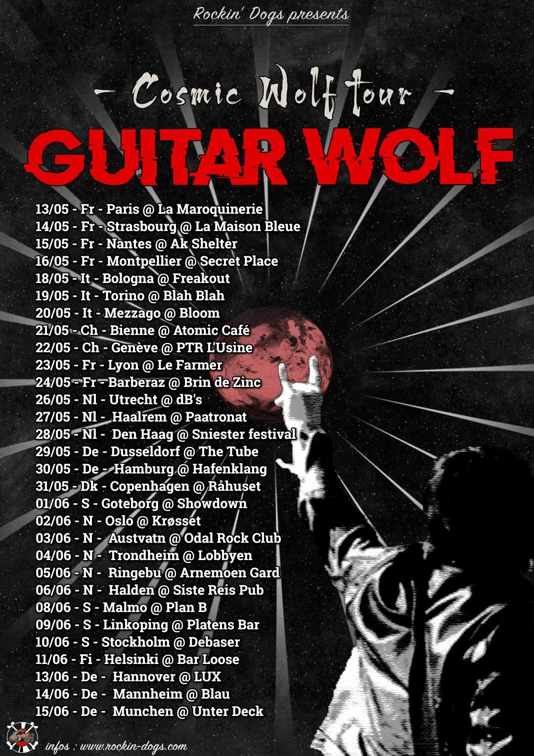 GUITAR WOLF ギターウルフ on Twitter "GUITAR WOLF EURO TOUR 2022 13/05 Fr