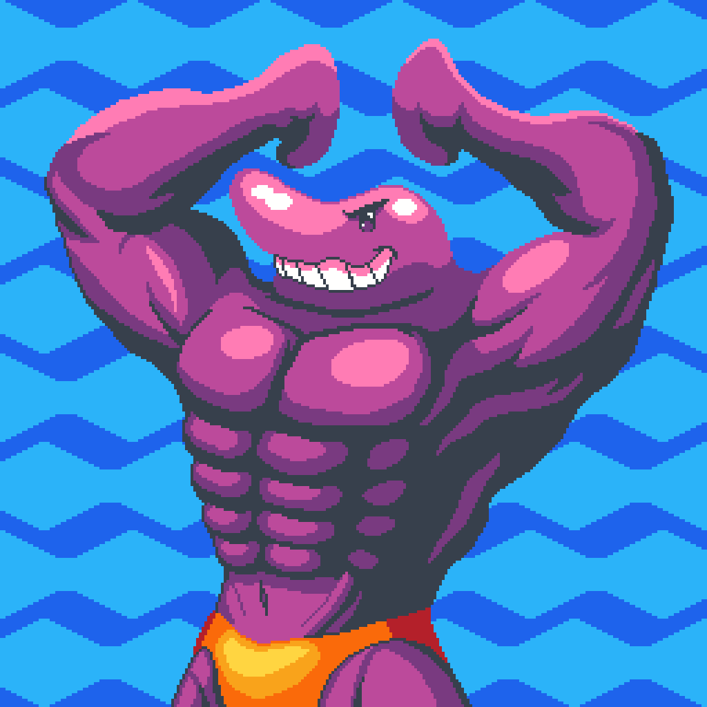 FodderLabs's tweet image. Buffy the #dolphin from the Wario: Masters of Disguise game!

For today's @Pixel_Dailies !

#pixel_dailies #pixelart