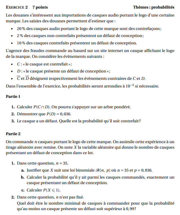HocLucas's tweet photo. Allez, exercice 2 ! Des #probas...
On respire d'un seul coup, pas vrai😮💨!
L'exercice est classique de bout en bout, zéro surprise.
Revoyez les probas autant que possible ! Ce sont des points très prenables. https://t.co/13FOENNVi7