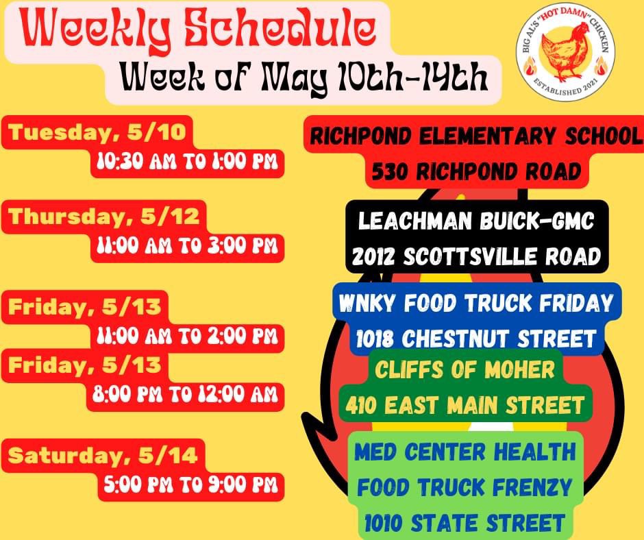 BigAlsHOTDAMN's tweet photo. Schedule set. Game.
Blouses. (If you don’t know then you need to find out!)
But for real, we do have those dope shirts for sale still too if you need a blouse!
#bigalshotdamnchicken #hotdamn #bowlinggreenky #bgky #bgkyfoodtrucks #kyfoodtrucks #bgtight #buylocalbg https://t.co/a6g5xvebbq