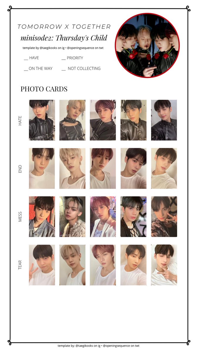 UPDATE: txt thursday's child photocard pc template COMPLETE! mess