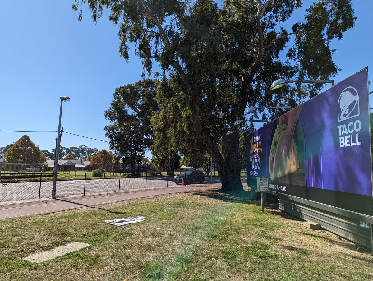 ObesityPolicyWA's tweet photo. The billboard currently across the road from @GuildfordGramm Early Learning Centre - a prime example of why we need the @WAGovernment to take action to protect children from junk food advertising and the urgency of the latest @CancerCouncilWA campaign. https://t.co/kuIRmb13xQ https://t.co/0fGQCbDB1u