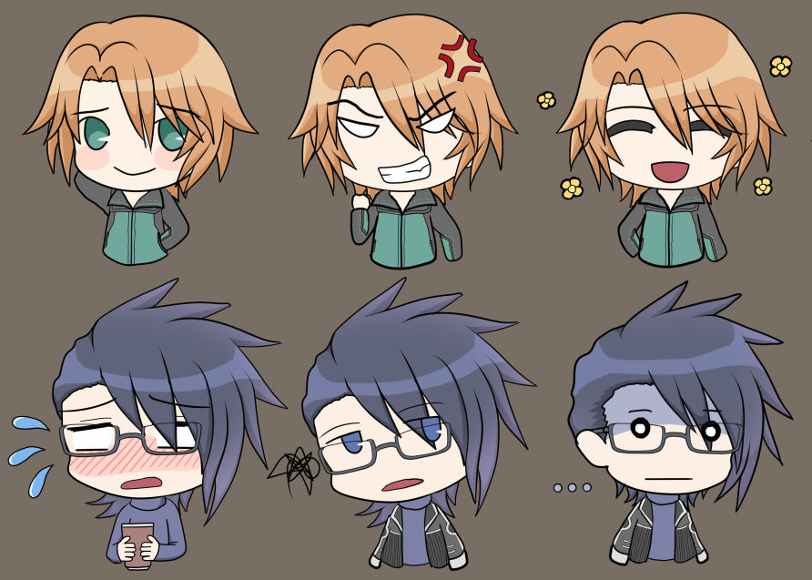 AstraThalia's tweet photo. I'm so excited to put these guys into my actual game project with the phone messaging sticker feature🥺 #otomedev #indiegamedev #otome #sticker #chibiart https://t.co/gkT9vBL1Xo