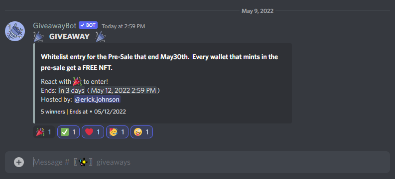 CoralFragHagNFT's tweet photo. Come get you #FreeNFT with your #Whitelist spot on our #Discord Server.
https://t.co/LiMOtILEA6
5X WL Spots up for grabs!

#NFTGiveaways #NFTshill #NFTs #MATIC #polygon_nft #PolygonNFTs #NFTcommunitiy https://t.co/fhVRNDPA53