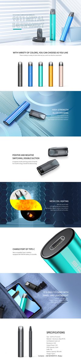 RubyChe48746213's tweet image. #VAPE #Electronic cigarettes #E-cigarettes
33，000 devices were sent on 9th March

Closed/open pod system
500mah-Aluminum alloy-MTL/DTL-TYPE-C
Mesh coil-2.5ml/2.0ml
4 types for you to choose

can put your logo on them.