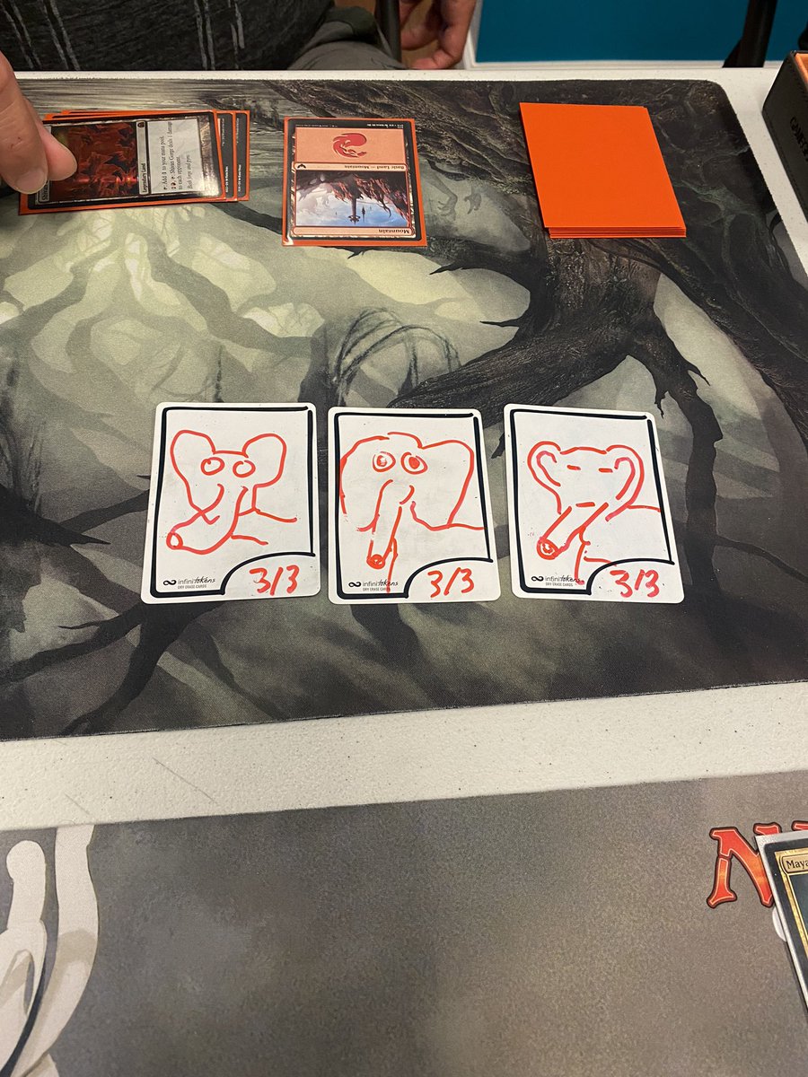 Coozyking514's tweet photo. Commander is really good for the soul, yo. 

I’m in Phoenix now, and I’m playing Commander like always with a super chill crew. 
With fancy draw your own tokens! 🤣🤣 Game changer! 

🔥 https://t.co/z7Y3vYMaQ6