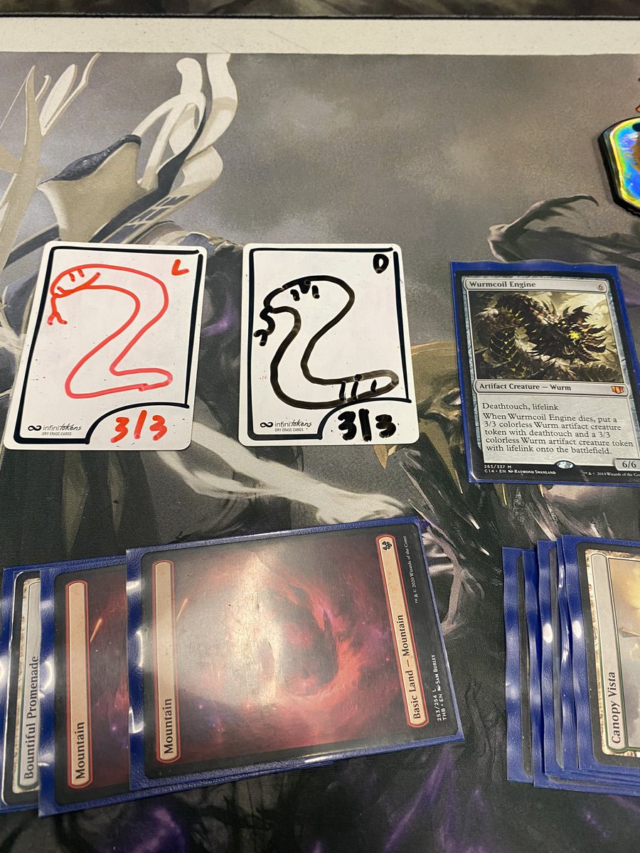 Coozyking514's tweet photo. Commander is really good for the soul, yo. 

I’m in Phoenix now, and I’m playing Commander like always with a super chill crew. 
With fancy draw your own tokens! 🤣🤣 Game changer! 

🔥 https://t.co/z7Y3vYMaQ6