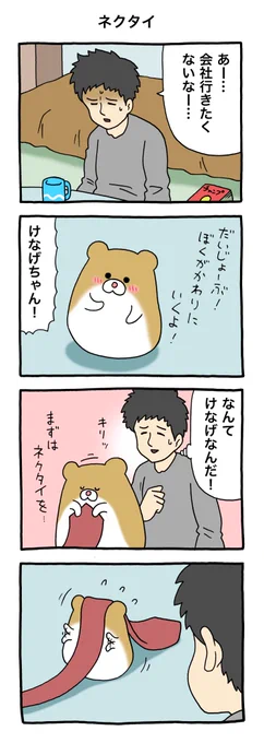 8コマ漫画けなげちゃん「ネクタイ」けなげちゃん #キューライス 