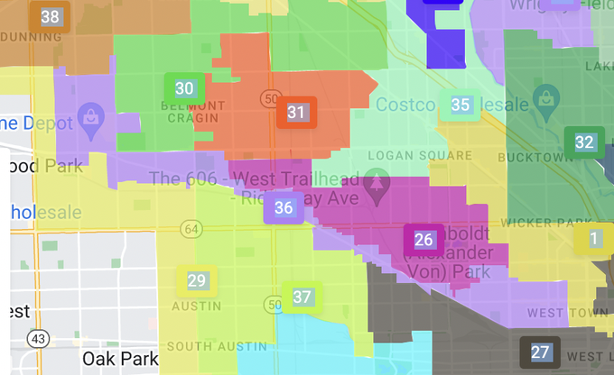 37th Ward Chicago Map Chicago's Proposed 'Pool Noodle' Ward Slammed By Current Alderman, Roasted  On Social Media